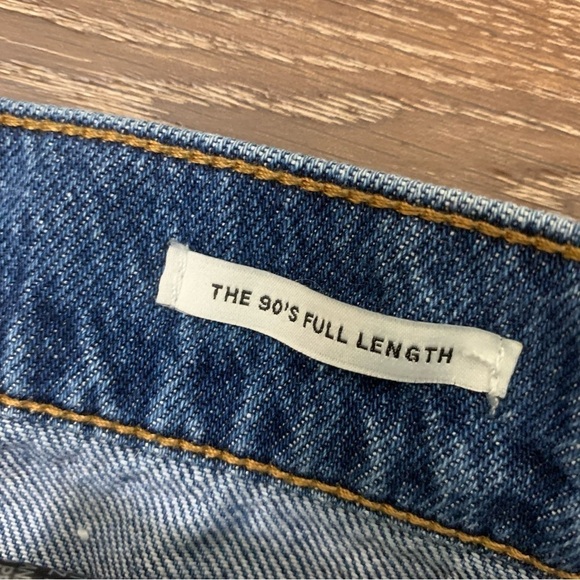 Zara womens blue the 90s full length raw hem jeans 10 - Picture 6 of 8